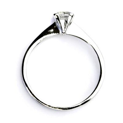 Zlatý prsten, čirý zirkon, bílé i žluté zlato - T 1223