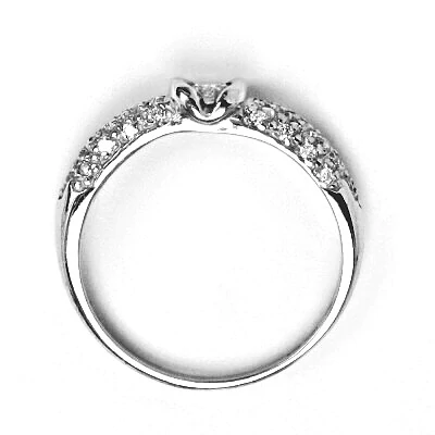 Zlatý prsten s brilianty (diamanty), bílé zlato 14 kt, váha 2,0 g VLZDR334