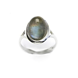Stříbrný prsten, přírodní kámen labradorit - T 1454