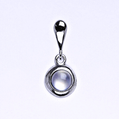 Zlatý přívěsek , bílé i žluté zlato, přírodní chalcedon - P 1470/22