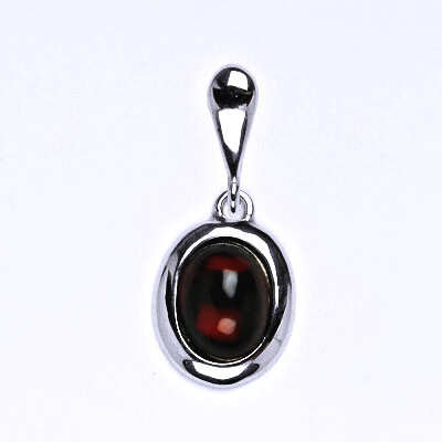 Stříbrný přívěsek, přírodní kámen granát - P 1355/22  (1475)