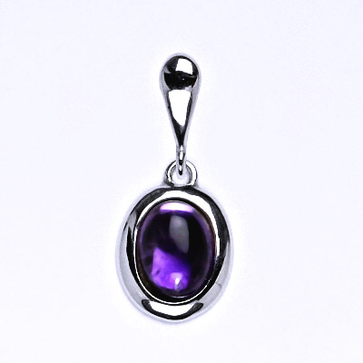 Stříbrný přívěsek, přírodní kámen ametyst - P 1355/22  (1475)
