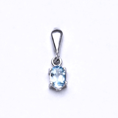 Stříbrný přívěsek, přírodní topaz sky, přívěšek ze stříbra, P 1247/22 