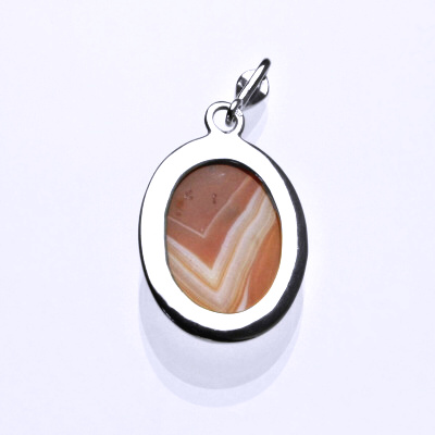 Stříbrný přívěsek, přírodní karneol, přívěšek s karneolem, P 1493B