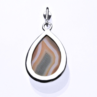 Stříbrný přívěsek, kapka přírodní karneol, přívěšek ze stříbra, P 1491B