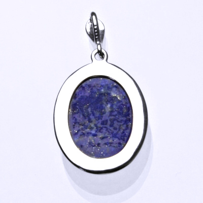 Stříbrný přívěsek, přírodní lapis lazuli, lazurit,přívěšek s lapisem lazuli, P 1492B