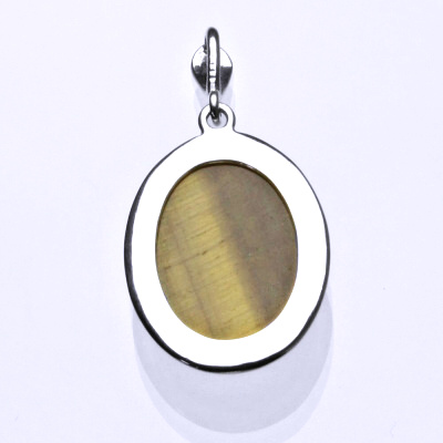 Stříbrný přívěsek, tygří oko, přívěšek s tygřím okem, P 1492B 18x13