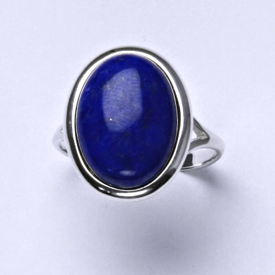 Stříbrný prsten, přírodní lapis, prstýnek ze stříbra s lapisem, T 1455 