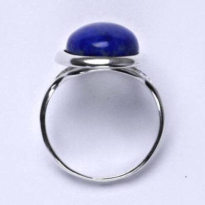 Stříbrný prsten, přírodní lapis, prstýnek ze stříbra s lapisem, T 1455 
