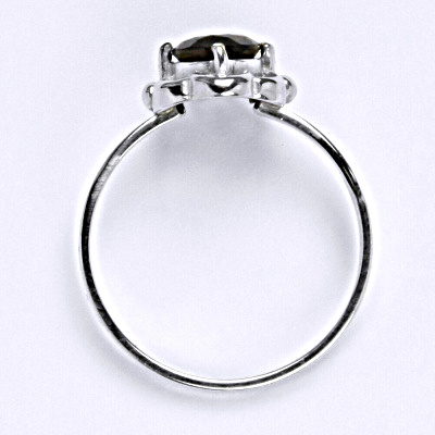 Stříbrný prsten, přírodní záhnněda, prstýnek ze stříbra, T 1140 