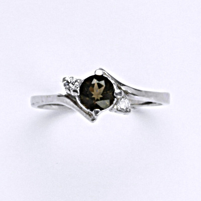 Stříbrný prsten s přírodní záhnědou,prsten ze stříbra, T 1164