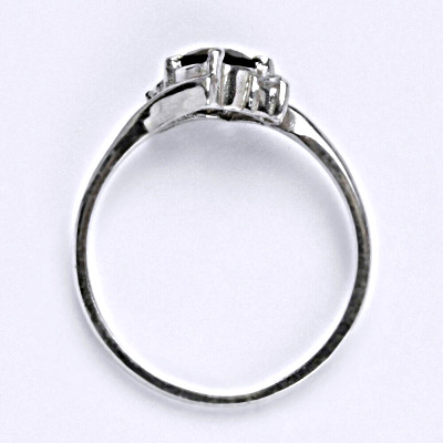 Stříbrný prsten s přírodní záhnědou,prsten ze stříbra, T 1164