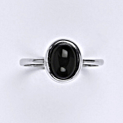 Stříbrný prsten, přírodní kámen onyx 8 x 6 - T 1355