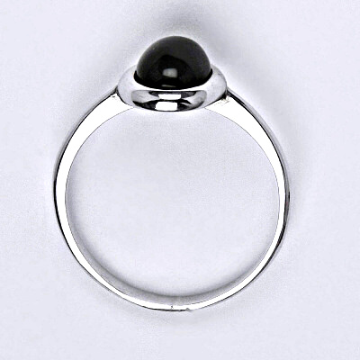 Stříbrný prsten, přírodní kámen onyx 8 x 6 - T 1355