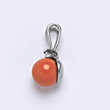 Stříbrný přívěšek Swarovski perla coral P 1207