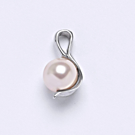 Stříbrný přívěšek Swarovski perla rosaline P 1215 8mm