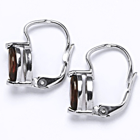 Stříbrné náušnice s přírodním granátem,náušnice ze stříbra NK 1364