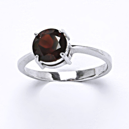 Stříbrný prsten, přírodní granát, prstýnek ze stříbra, T 1357