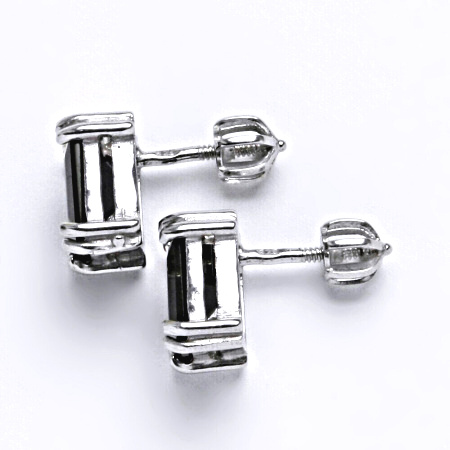 Zlaté náušnice, přírodní granát, bílé i žluté zlato - NŠ 1259