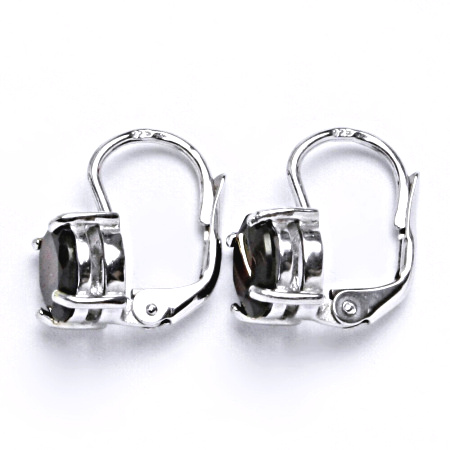 Stířbrné náušnice, přírodní granát náušnice ze stříbra, NK 1252