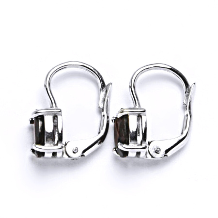 Stříbrné náušnice, přírodní granát 7x5 mm - NK 1246