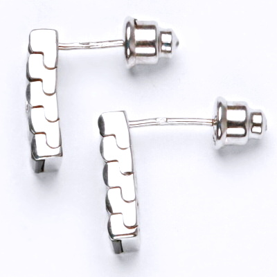 Stříbrné náušnice, přírodní granát, šperky s granáty, 4,63 g