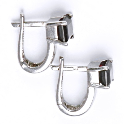 Stříbrné náušnice, přírodní granát, šperky s granáty, 4,59 g