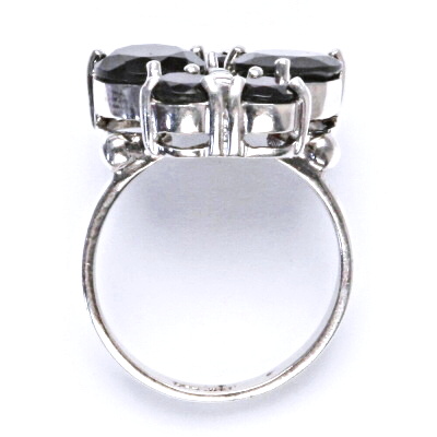 Stříbrný prsten, přírodní granát, šperky s granáty, 5,88 g, vel. 55