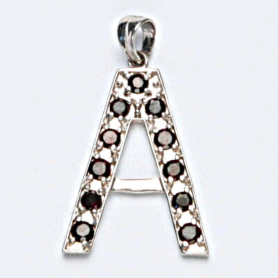 Stříbrný přívěsek, přírodní granát, šperky s granáty, stříbro, 2,40 g