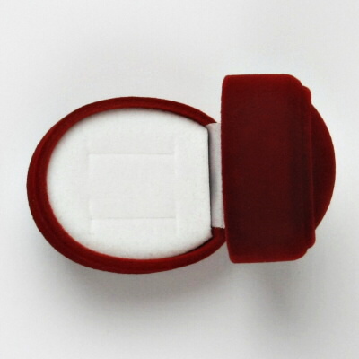 Sametová krabička na šperky červená - F-66/NA/A7