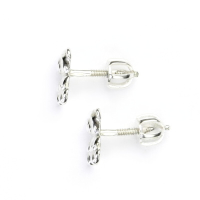 Stříbrné náušnice, medvídek, náušnice na šroubek, medvídci, NŠ 716