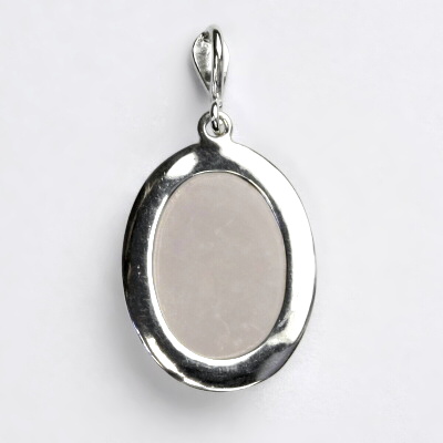 Stříbrný přívěsek, přírodní růženín šachovnice,  P 1492B