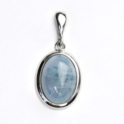 Zlatý přívěsek, bílé i žluté zlato, přírodní akvamarin B - P 1454/22