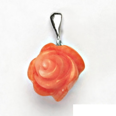 Stříbrný přívěsek, přírodní korál, přívěsek ze stříbra P 1299/22 