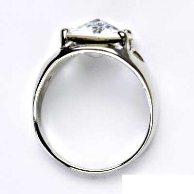 Stříbrný prsten s krystalem Swarovski (barva White Patina) T 1188 