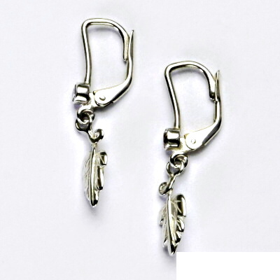 Stříbrné náušnice, lístečky, stříbro, náušnice na klapku, NK 28/214
