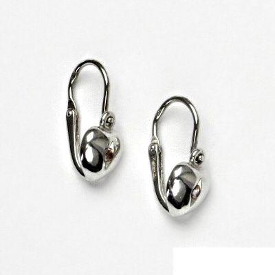 Dětské naušnice, srdíčka, růžové zirkony, náušnice ze stříbra,VE 41 