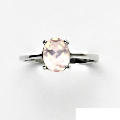 Stříbrný prsten, přírodní růženín, prstýnek ze stříbra, T 1244 