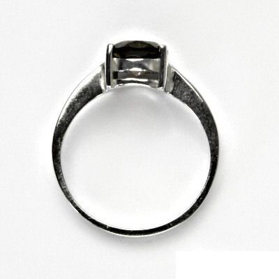 Zlatý prsten, přírodní záhněda, bílé i žluté zlato - T 1244 