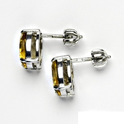 Stříbrné náušnice, přírodní citrín pálený, náušnice ze stříbra, NŠ 1242 