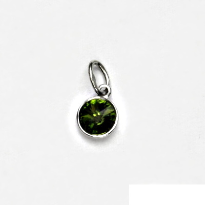 Stříbrný přívěsek, Swarovski krystal olivín - P 1336 