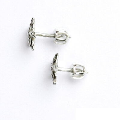 Zlaté náušnice, bílé i žluté zlato , mořská hvězdice - NŠ 404