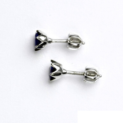 Stříbrné náušnice na šroubek, zirkon spinel, NŠ 1014 