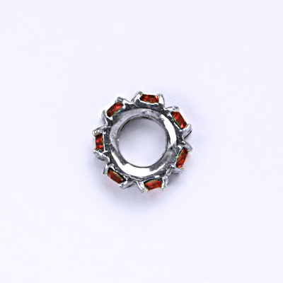 Stříbrný korálek se Swarovski paparadscha krystalem P 1371
