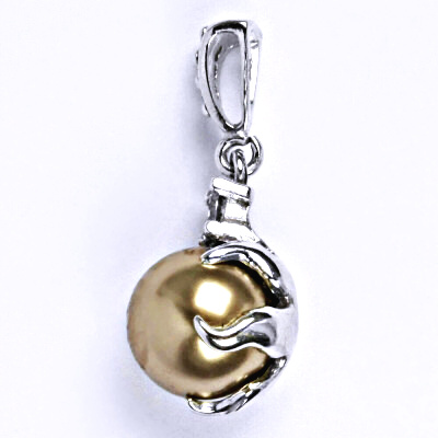 Přívěšek stříbrný šperk, Swarovski perla bronze P 1190/2
