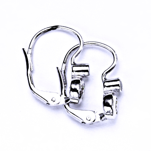 Stříbrné náušnice , čiré zirkony - VE 72 