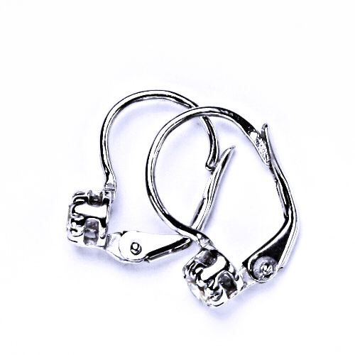 Stříbrné náušnice , čirý zirkon - VE 141 