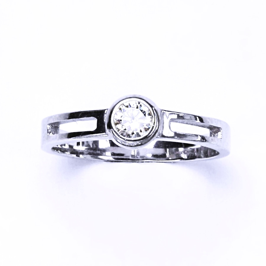 Stříbrný zásnubní prsten se zirkonem VR 245