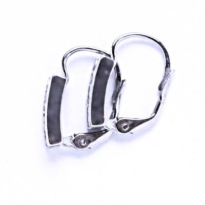 Stříbrné náušnice, čiré zirkony 3,25 mm - VE 12 