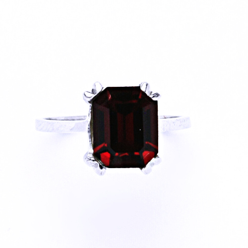 Stříbrný prsten se Swarovski krystalem siam, T 1201 